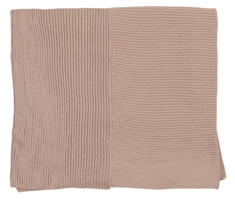 Bee & Dee Ribbed Knit Blanket Cinnamon Pink