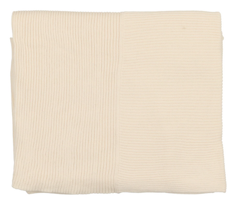 Bee & Dee Ribbed Knit Blanket Snow White