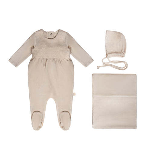 Citrine Thinner Smocked Set Oat