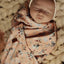 Citrine Leaf Print Swaddle Pink Leaves